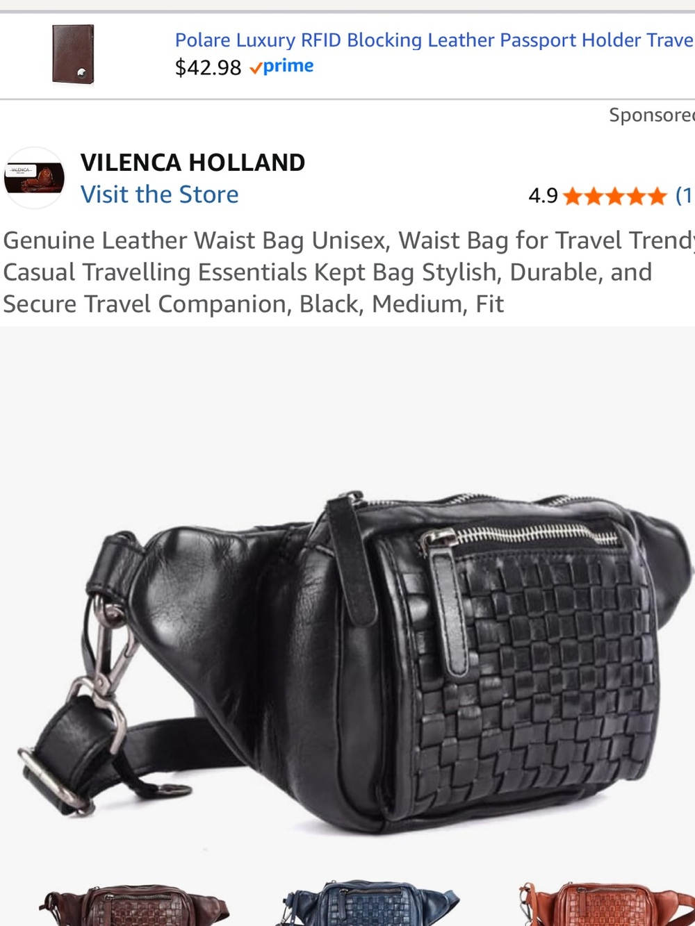 Vilenca Holland woven Leather Crossbody Bag